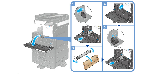 柯尼卡美能達bizhub227復印機碳粉更換圖解 柯尼卡美能達bizhub227復印機碳粉更換圖解